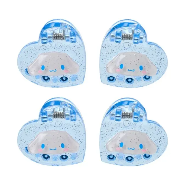 Hello Kitty Cinnamoroll Mini Glitter hårklyper 4-pakning