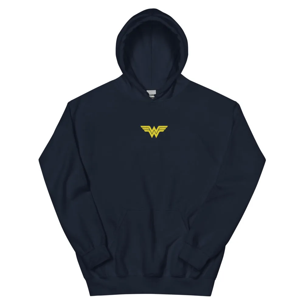 Batman WONDER WOMAN Logo Embroidered Hettegenser brodert