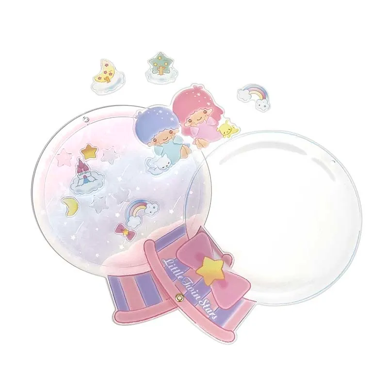 Hello Kitty LittleTwinStars Acrylic Keychain and Stand nøkkelring med stativ