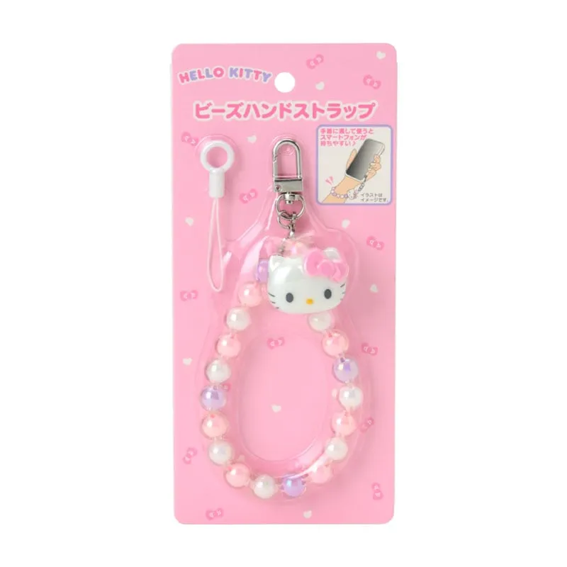 Hello Kitty Beaded Smartphone Charm mobilanheng med perler