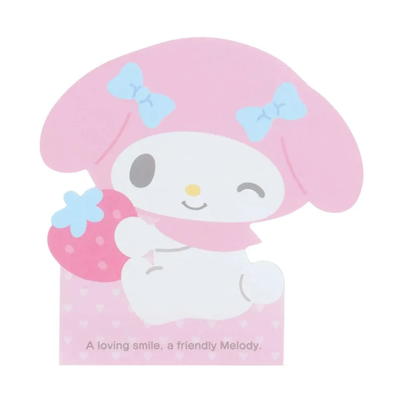 Hello Kitty My Melody utskåret notatblokk 84 ark