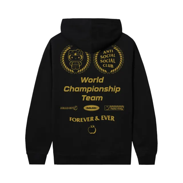 Anti Social Social Club x Hello Kitty World Champ hettegenser svart XS–2XL