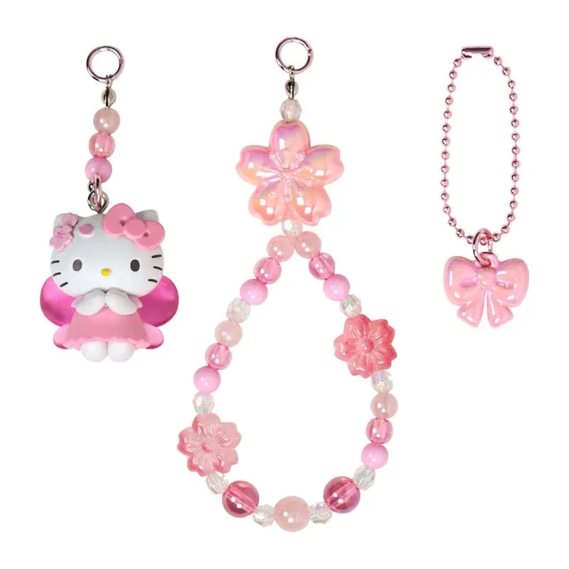 Hello Kitty Cherry Blossom Fairies bag charm med tre anheng