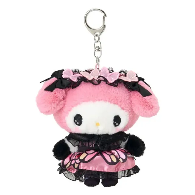 Hello Kitty Monarch Butterfly Series My Melody Plush Mascot Keychain nøkkelring