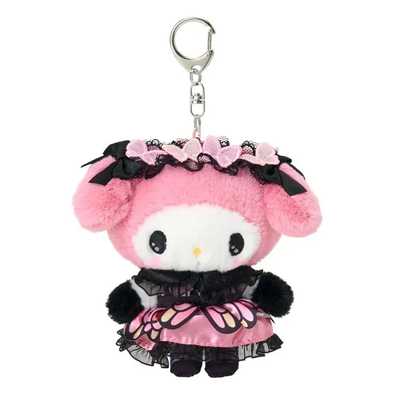 Hello Kitty Monarch Butterfly Series My Melody Plush Mascot Keychain nøkkelring