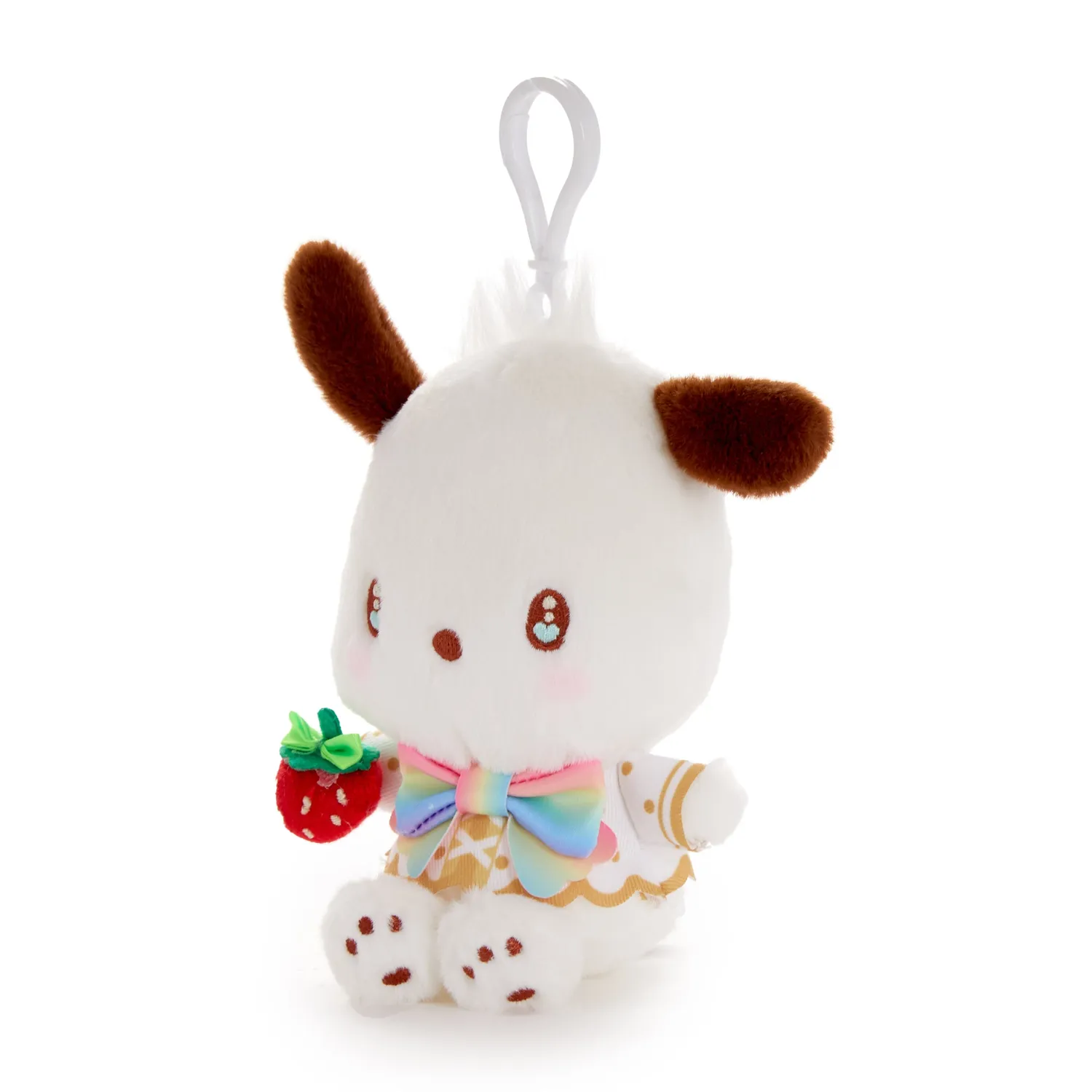 Hello Kitty Pochacco Plush Mascot Clip Strawberry Rainbow Series 5 tommer