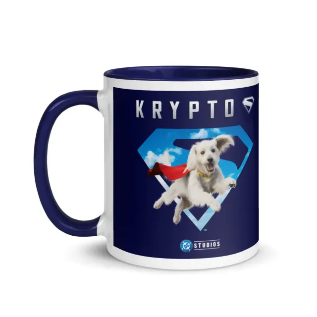 Batman SUPERMAN (2025 Movie) Krypto Two-tone Mug krus 11 oz Dark Blue