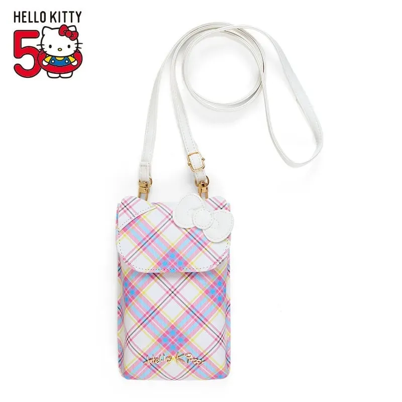 Hello Kitty Dress Tartan Series Crossbody Phone Bag – justerbar stropp
