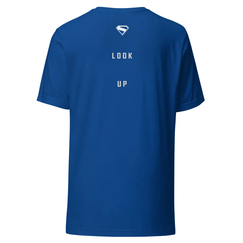 Batman SUPERMAN (2025 Movie) Look Up T-skjorte unisex bomull