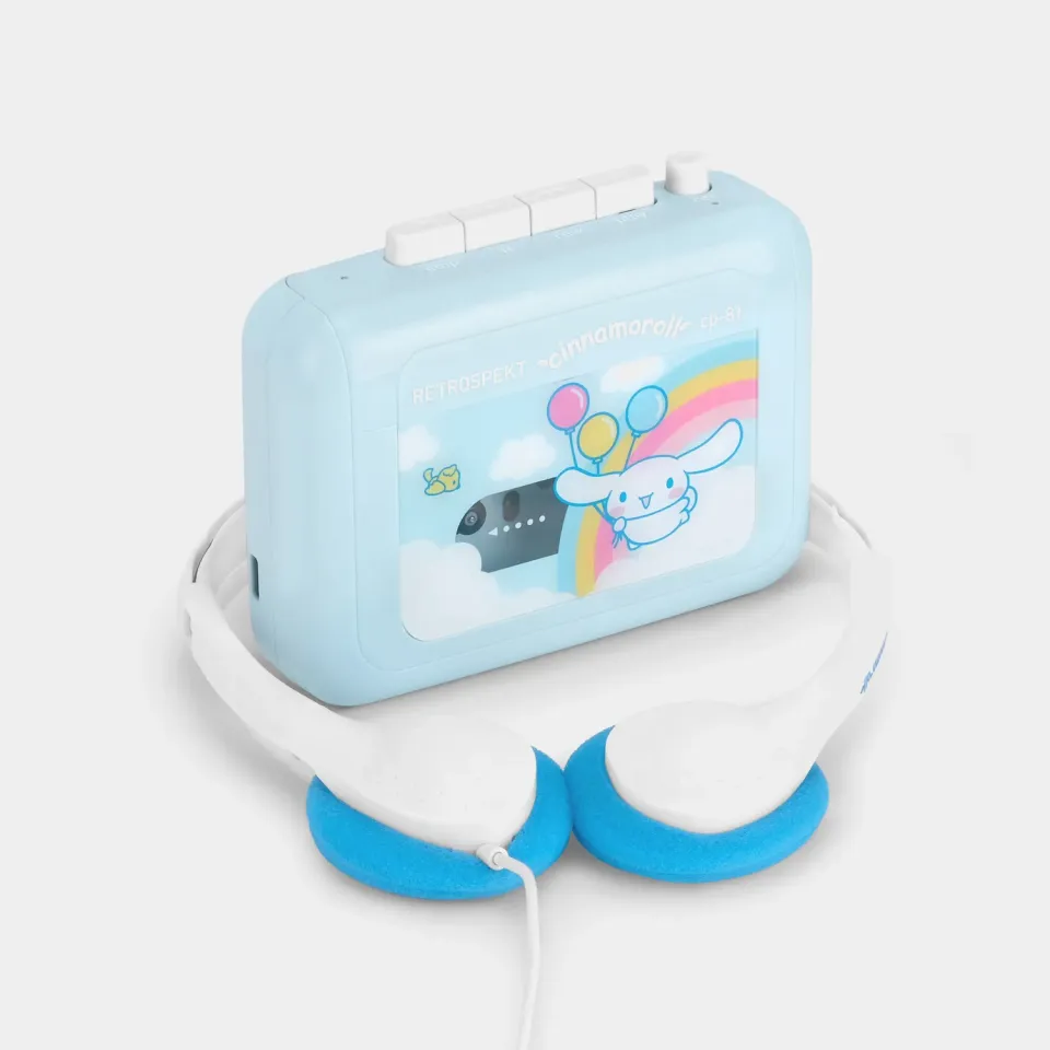Cinnamoroll Classic CP-81 kassettspiller med hodetelefoner