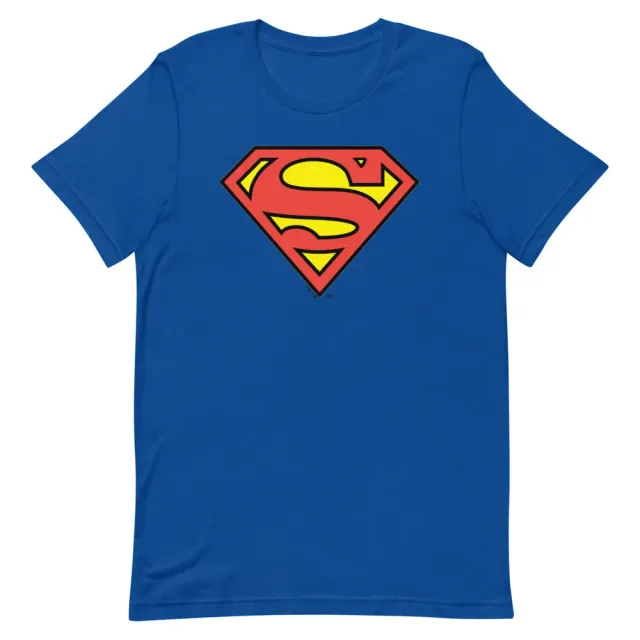 Batman Superman Logo T-skjorte True Royal 100 % bomull