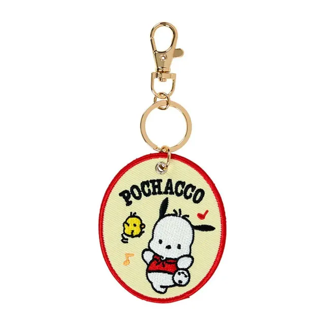 Hello Kitty Sanrio Character Award Series Pochacco Mascot Badge Keychain nøkkelring brodert