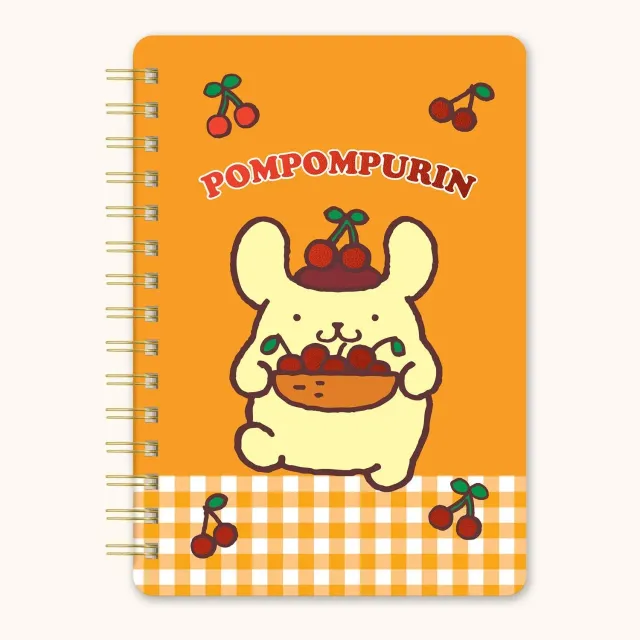 Pompompurin x Studio Oh! Cherries Agatha notatbok med klistremerker