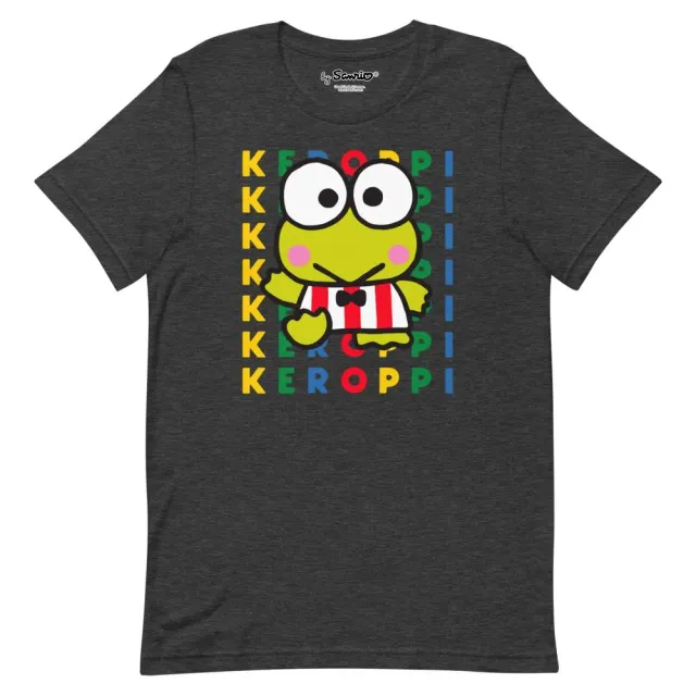 Hello Kitty Keroppi Watashi Wa T-skjorte svart i bomull