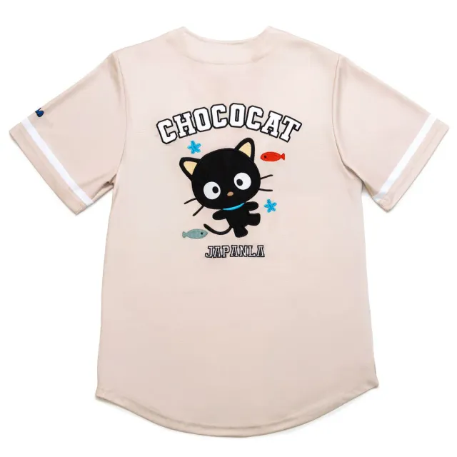JapanLA Chococat Baseball Jersey trøye beige brodert