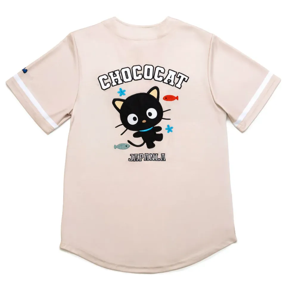 JapanLA Chococat Baseball Jersey trøye beige brodert