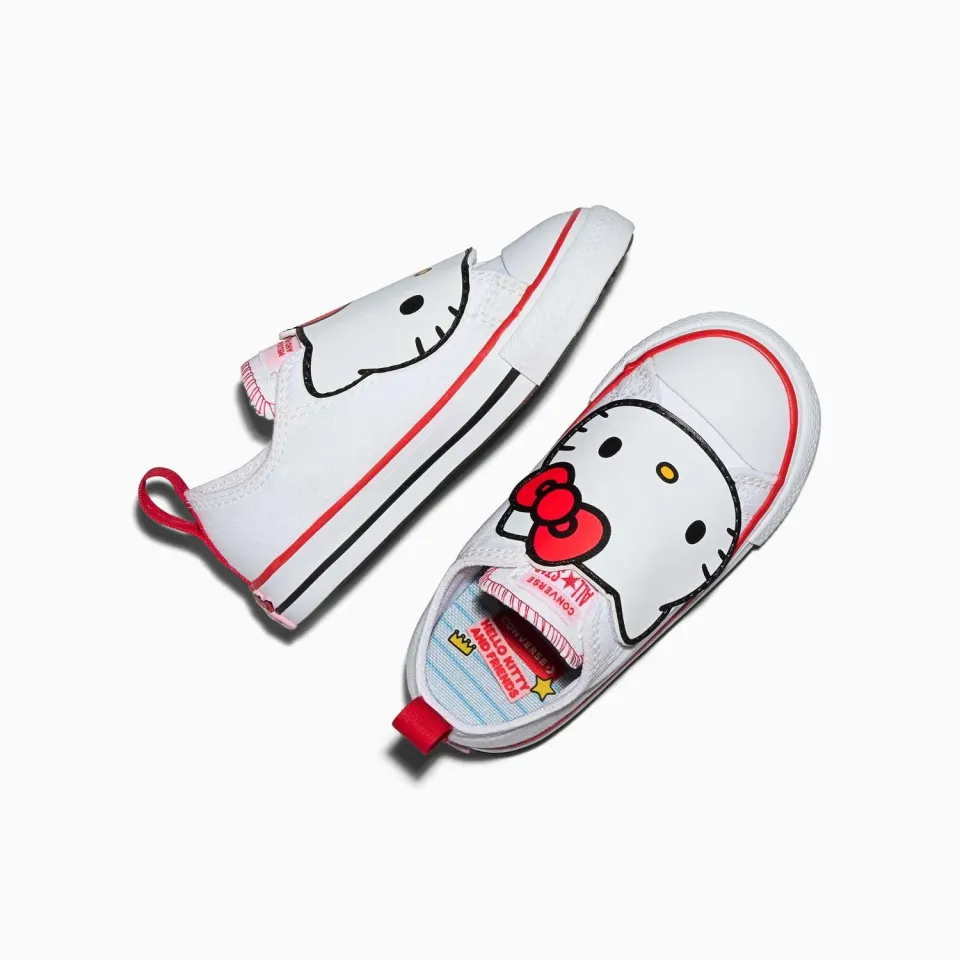 Converse Chuck Taylor All Star One Strap Easy-On Sneaker småbarnssko WT/WT/RD