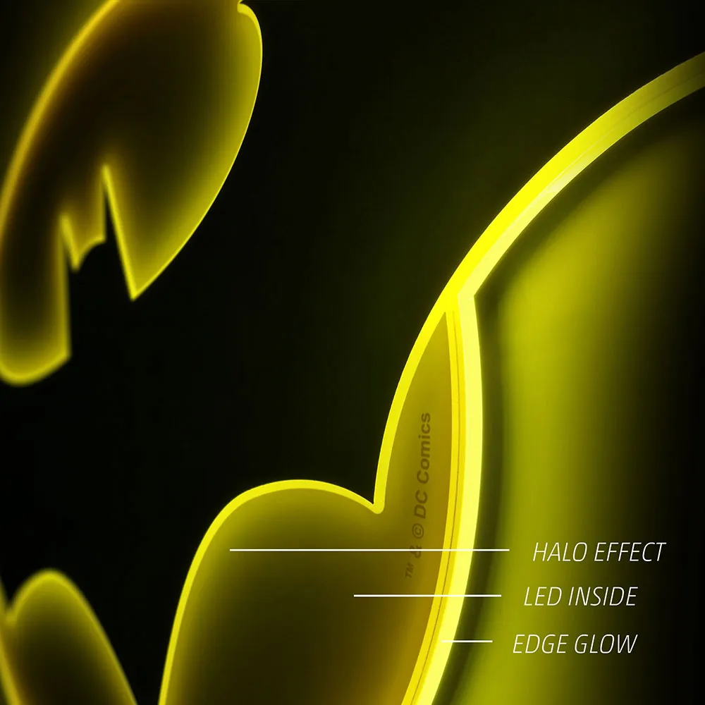 Batman LED Logo Brandlite vegglampe dimbar