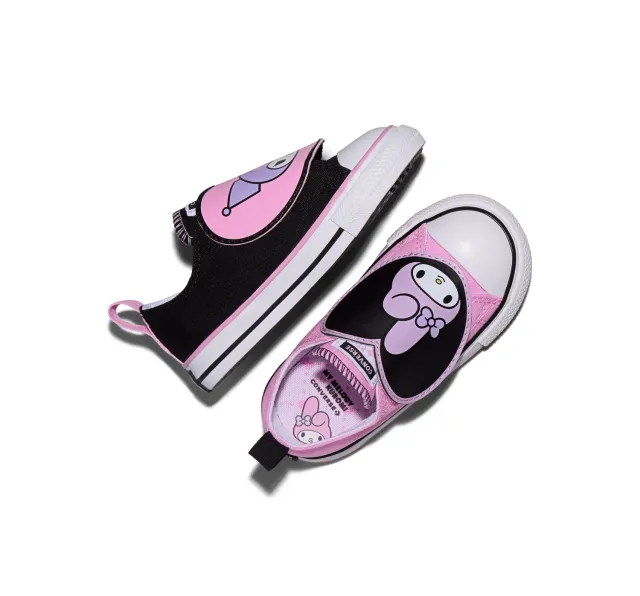 Converse x My Melody & Kuromi Chuck Taylor All Star One Strap Easy-On sko toddler svart rosa brun