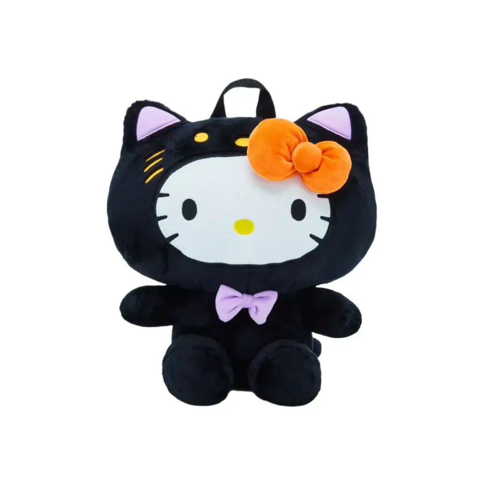 Hello Kitty Halloween svart katt plysjryggsekk justerbare stropper