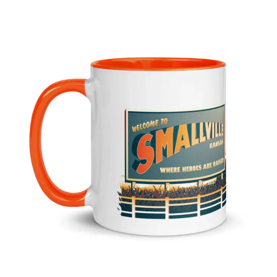 Batman SUPERMAN Welcome to Smallville krus 11 oz oransje
