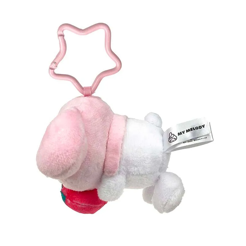Hello Kitty My Melody plysj målebåndsnøkkelring med karabinkrok
