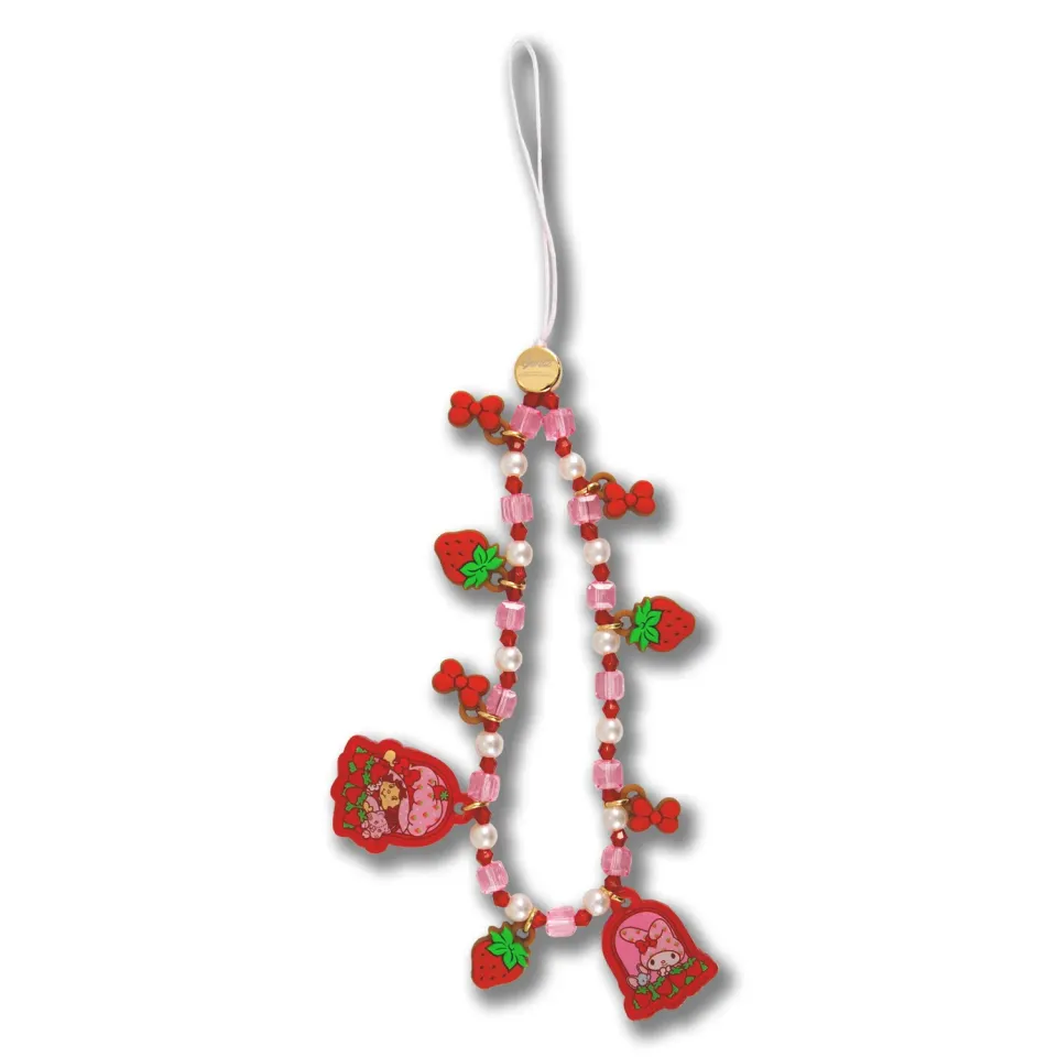 Hello Kitty My Melody x Sonix Strawberry Shortcake mobilstropp med perler