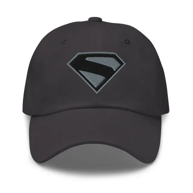Batman Superman 2025 Hat caps svart og grå brodert S-skjold
