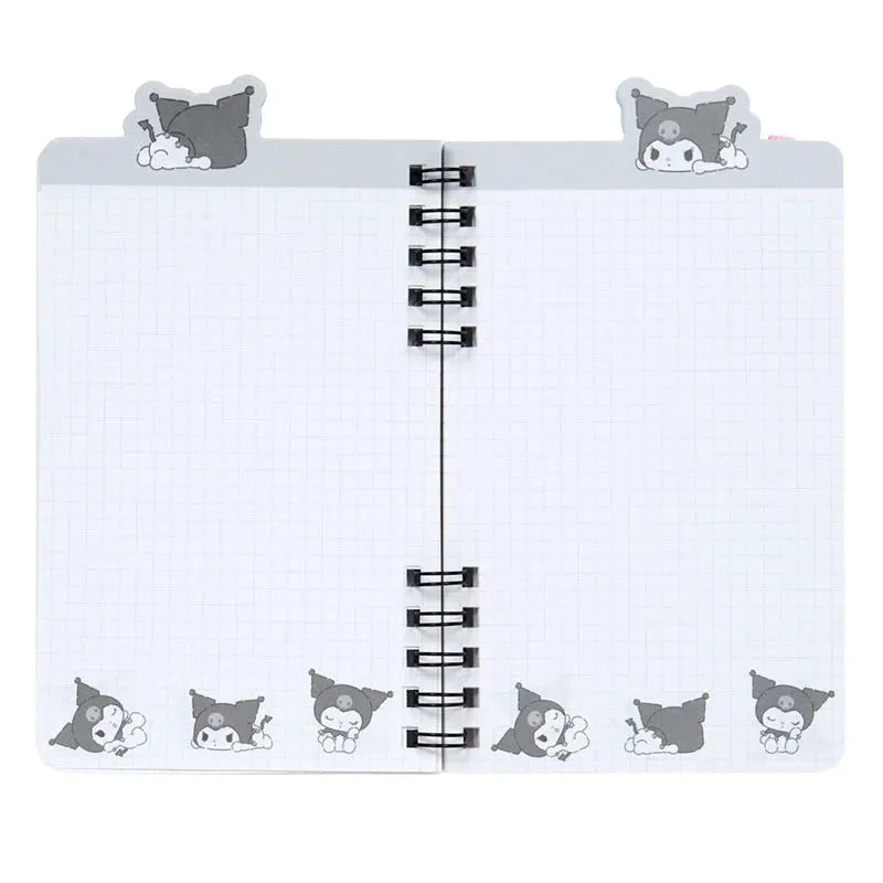 Hello Kitty Kuromi Slim Double Spiral Notebook notatbok – 60 ark, rutet