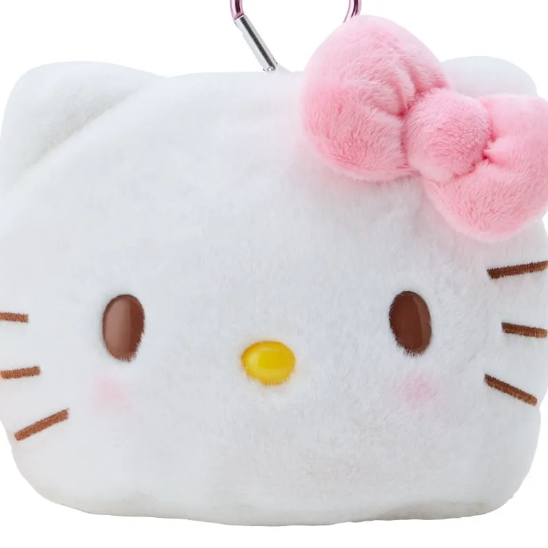 Hello Kitty Plush Mini Face Pouch mini pung med PVC-vindu