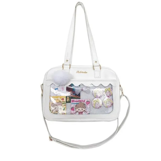 Neo Tokyo Harajuku Fashion Shoulder Itabag skulderveske hvit