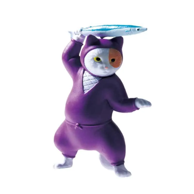 Ninja Cat blind box-figur 5 cm PVC
