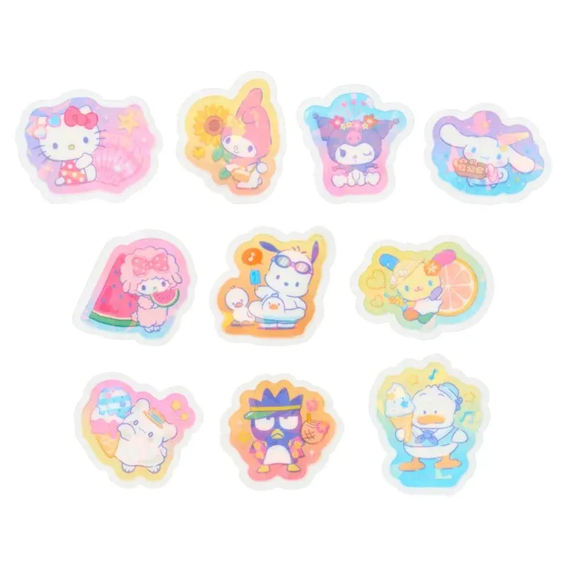 Sanrio Characters 30-Piece Summer klistremerker – holografiske