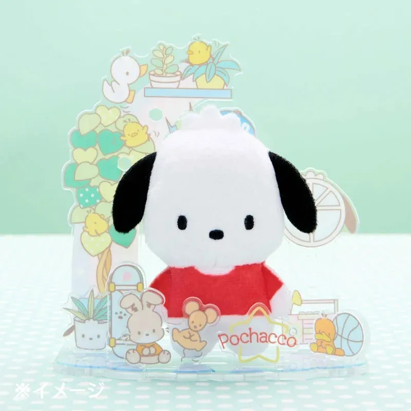 Hello Kitty Nuikatsu Pochacco Mini Plush & Acrylic Stand Set bamsesett