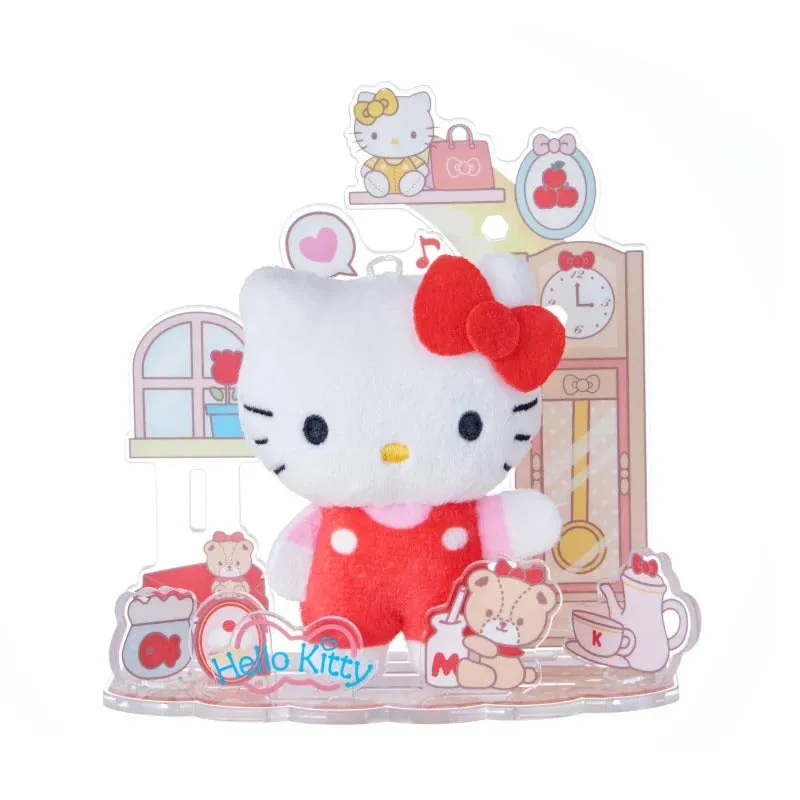 Hello Kitty Nuikatsu Plushie Life miniplysj og akrylfigursett
