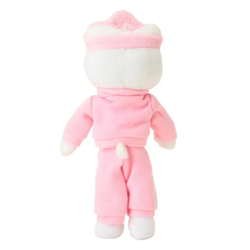 Hello Kitty Sporty Plush Mascot Keychain nøkkelring Sanrio Closet Collection 6 tommer