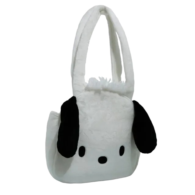 Hello Kitty Pochacco Face Plush Tote Bag toteveske med innerlomme