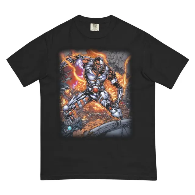 Batman CYBORG Man to Machine Comfort Colors T-skjorte svart