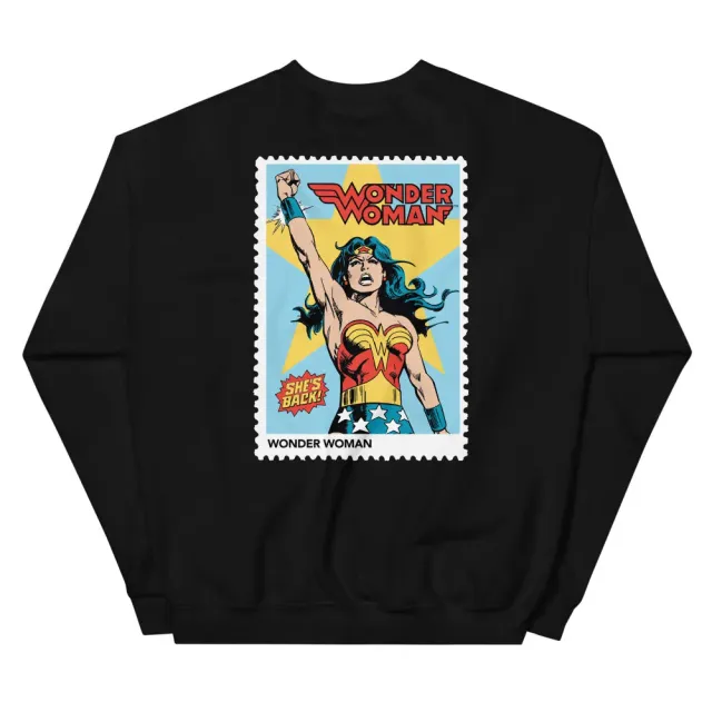 Batman Wonder Woman She's Back collegegenser svart brodert