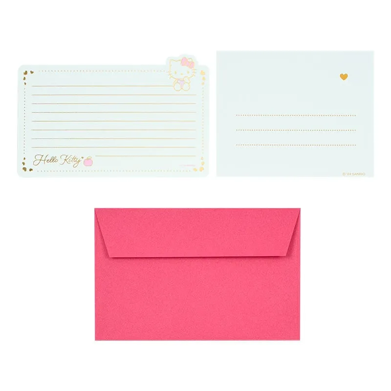 Hello Kitty Classic Enclosure brevsett med gullfolie