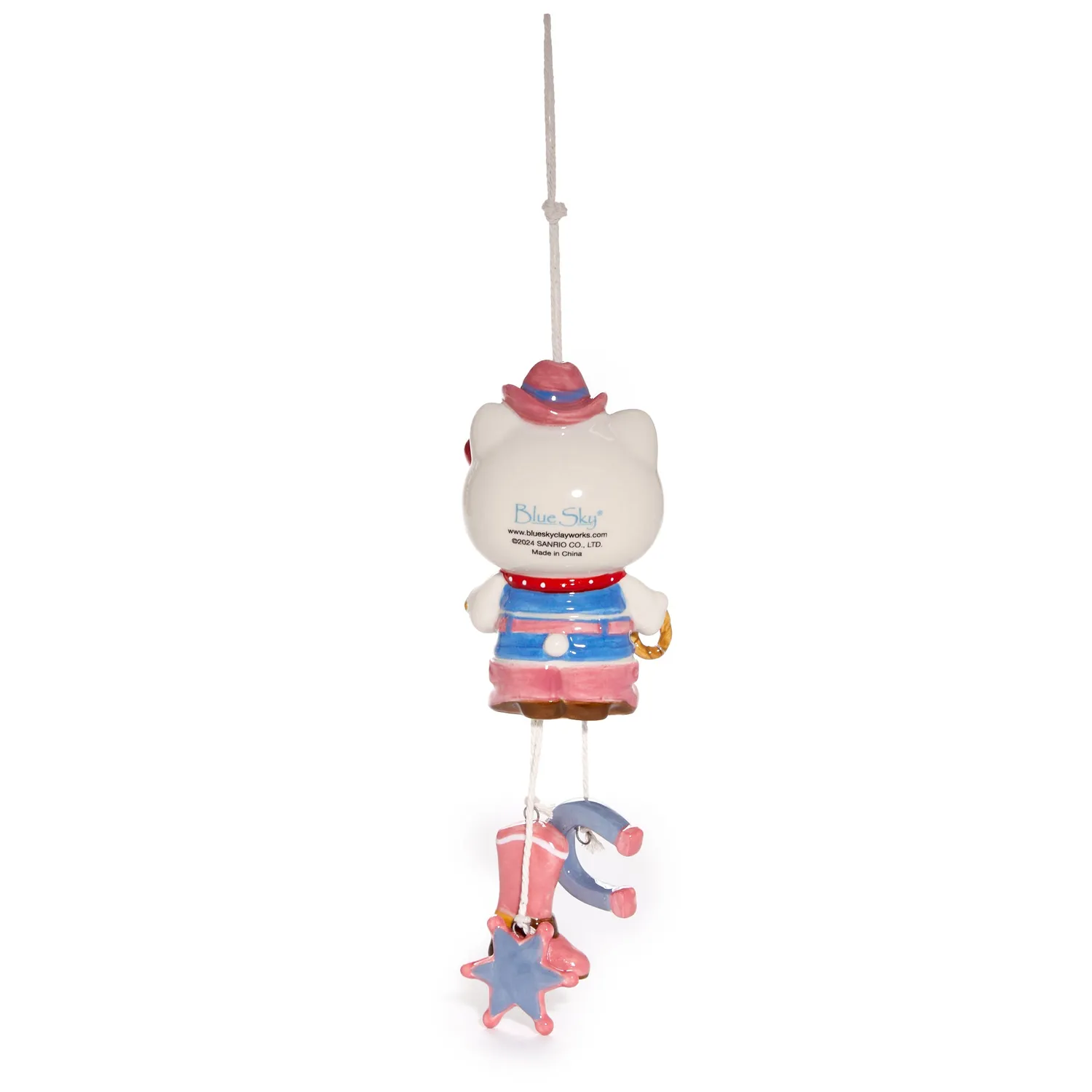 Hello Kitty Cowgirl keramisk vindspill håndmalt