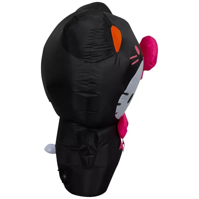 Hello Kitty 3ft Airblown-oppblåsbar Halloweenfigur Black Cat LED