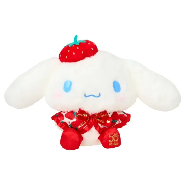 Hello Kitty Cinnamoroll 8" plysjbamse Strawberry News 50-årsjubileum