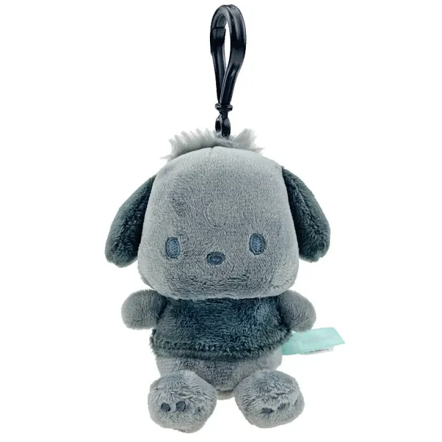 Hello Kitty Pochacco Plush Mascot Clip kosedyrklype grå 4 tommer