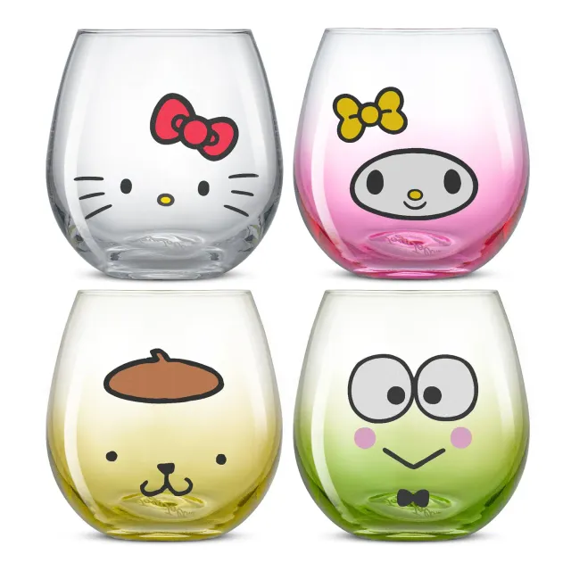 Hello Kitty JoyJolt Hello Kitty and Friends Hello Sippy Stemless Glasses glass 4 stk