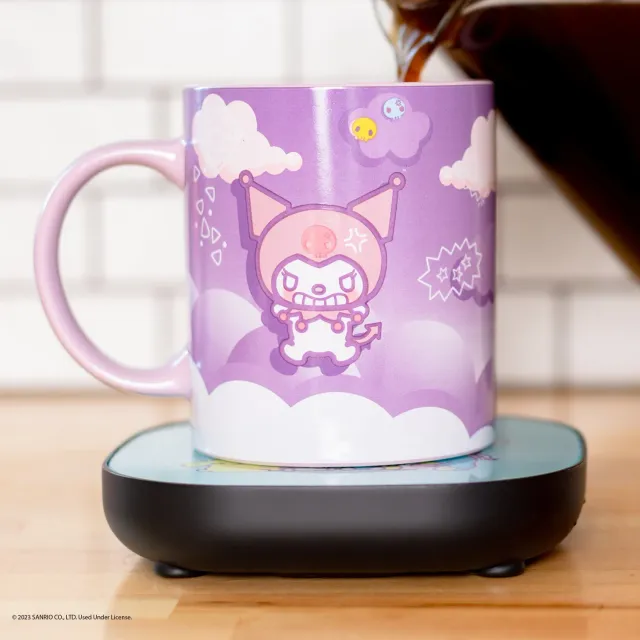 Hello Kitty Kuromi kopp med koppvarmer, svart