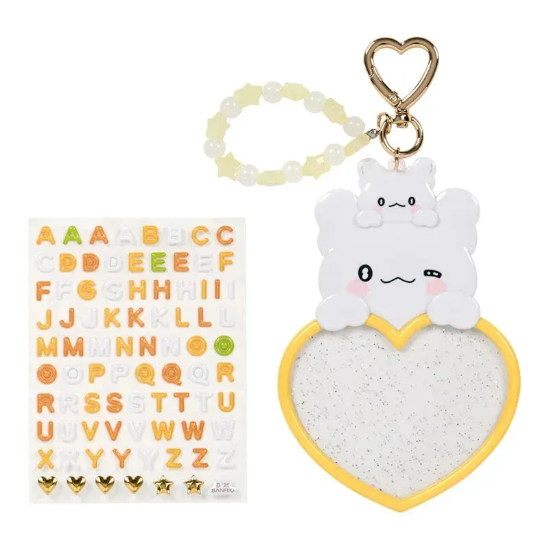 Hello Kitty Hanamaruobake Customizable Keychain nøkkelring med klistremerker