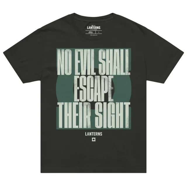 Batman LANTERNS No Evil Shall Escape Their Sight T-skjorte oversized
