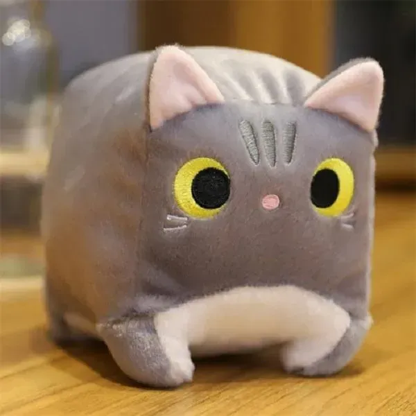 Neo Tokyo Box Shaped Cat Plushie kattebamse grå 20 cm