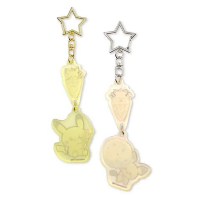 Pokémon Sweets Shop Pikachu & Pichu nøkkelring sett 10 cm akryl